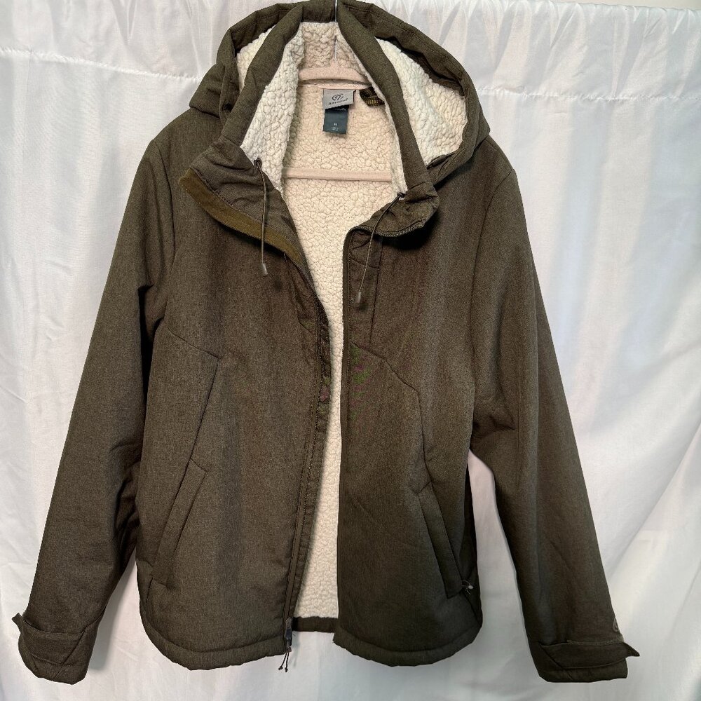 Champion C9 Sherpa Lined Jacket Mens Medium Green Hooded Coat